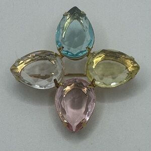 VINTAGE AVON PASTEL RHINESTONES BROOCH